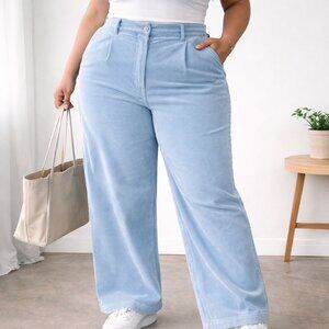 $80 Retail American Eagle Outfitters Light Blue Corduroy Straight Leg Pants Size